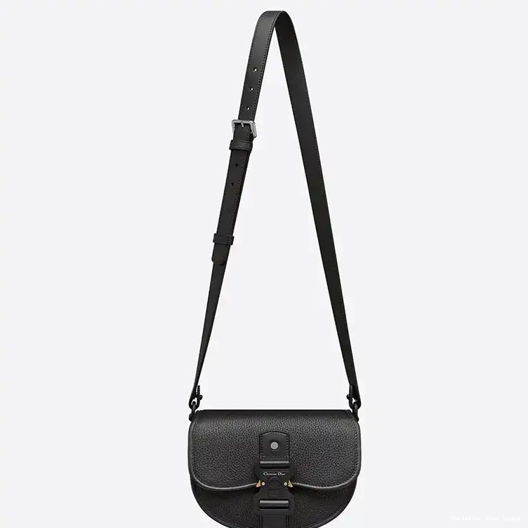 Cheap Grained Gallop Messenger Calfskin Black Dior 0611 Luxury